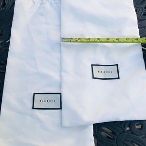 Authentic Gucci dust covers with drawstring.
